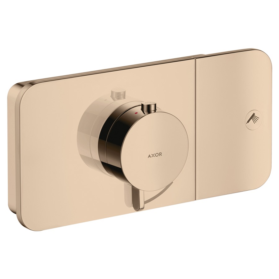 Thermostat ONE UP
Endmontageset
23,8 x 12 cm, Drucktasten
zur Steuerung von 1
Verbraucher, Durchflussmenge
24 l/min, Rückflussverhinderer
ohne Einbaukörper 757 036
Geräuschgruppe I