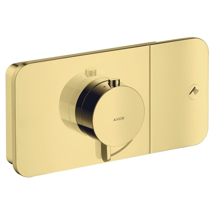 Thermostat ONE UP
Endmontageset
23,8 x 12 cm, Drucktasten
zur Steuerung von 1
Verbraucher, Durchflussmenge
24 l/min, Rückflussverhinderer
ohne Einbaukörper 757 036
Geräuschgruppe I