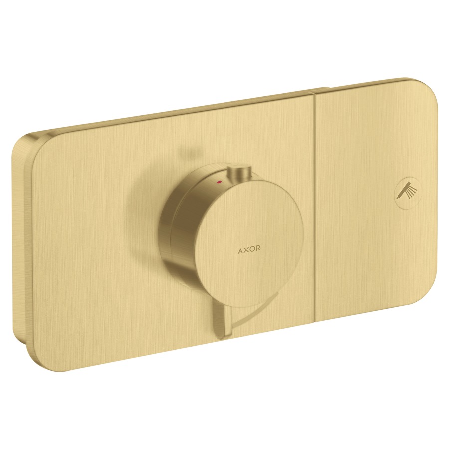 Thermostat ONE UP
Endmontageset
23,8 x 12 cm, Drucktasten
zur Steuerung von 1
Verbraucher, Durchflussmenge
24 l/min, Rückflussverhinderer
ohne Einbaukörper 757 036
Geräuschgruppe I