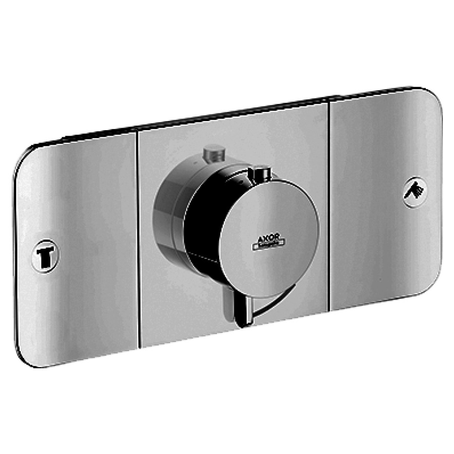 Thermostat ONE UP
set de montage final
27 x 12 cm, poussoirs
pour commander 2 fonctions
débit par utilisateur 24 l/min
clapet anti-retour
sans corps à encastrer
757 036, groupe acoustique II