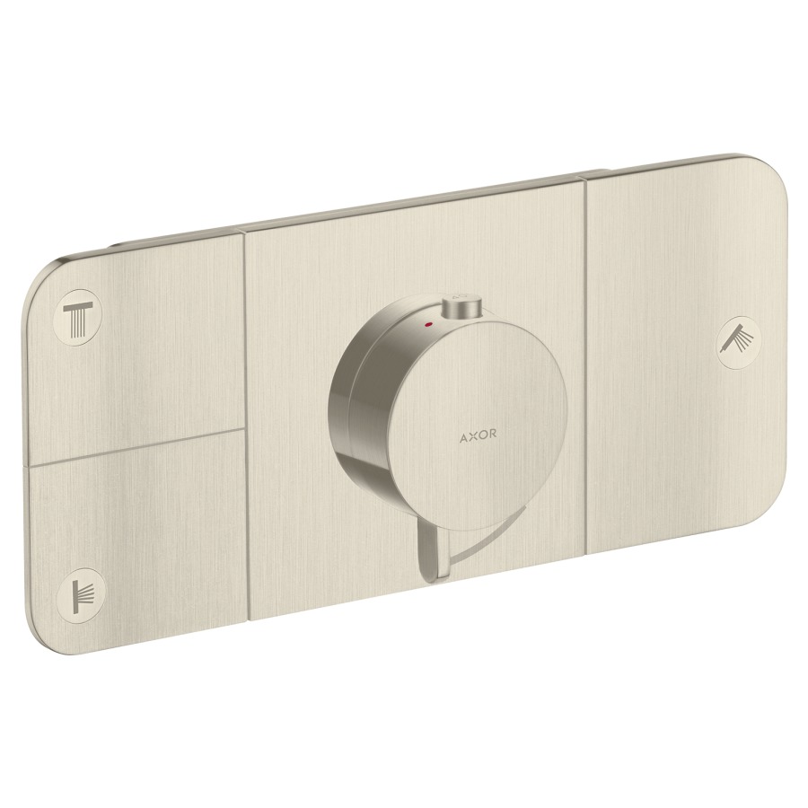 Thermostat ONE UP
Endmontageset
27 x 12 cm, Drucktasten
zur Steuerung von 3
Verbraucher, Durchflussmenge
je Verbraucher 24 l/min
Rückflussverhinderer
ohne Einbaukörper 757 036
Geräuschgruppe II