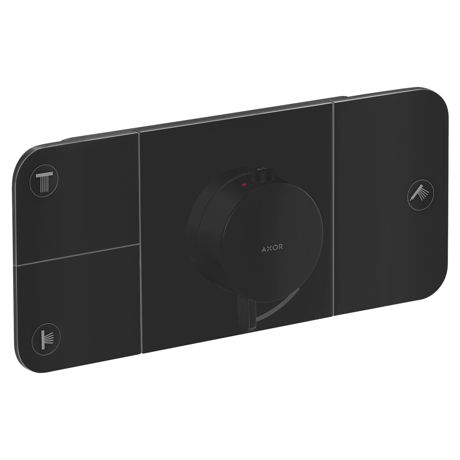 Thermostat ONE UP
set de montage final
27 x 12 cm, poussoirs
pour commander 3 fonctions
débit par utilisateur 24 l/min
clapet anti-retour
sans corps à encastrer
757 036, groupe acoustique II