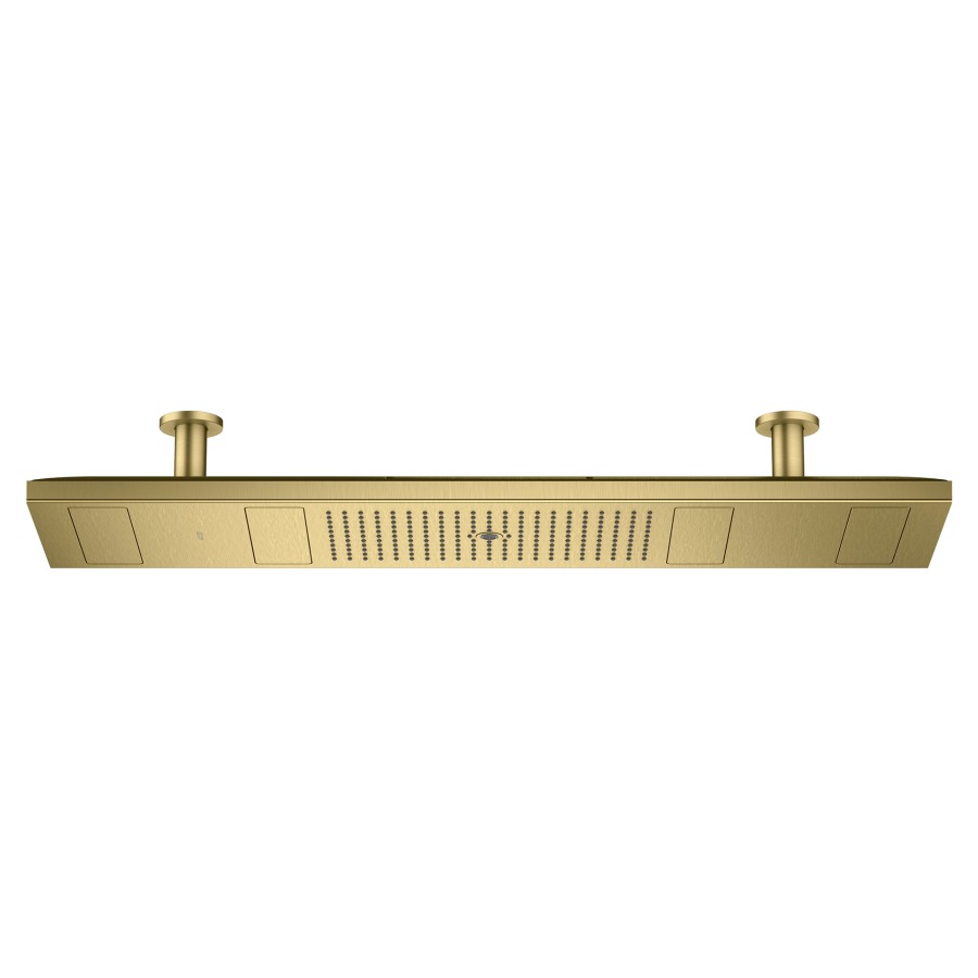 Douche plafond SHOWERHEAVEN
1200/300 4jet, avec éclairage
120 x 30 cm, PowderRain, Rain
Mono, débit maximal 30 l/min
bloc d'alimentation 24 V, 30 W
sans corps à encastrer 757 079