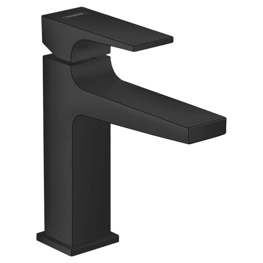 Mélangeur de lavabo METROPOL
110, S 135 mm, goulot fixe
avec vidage Push-Open, débit
5 l/min, groupe acoustique I