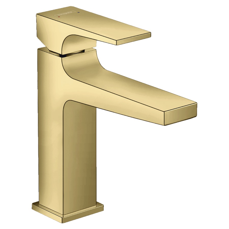 Mélangeur de lavabo METROPOL
110, S 135 mm, goulot fixe
avec vidage Push-Open, débit
5 l/min, groupe acoustique I
