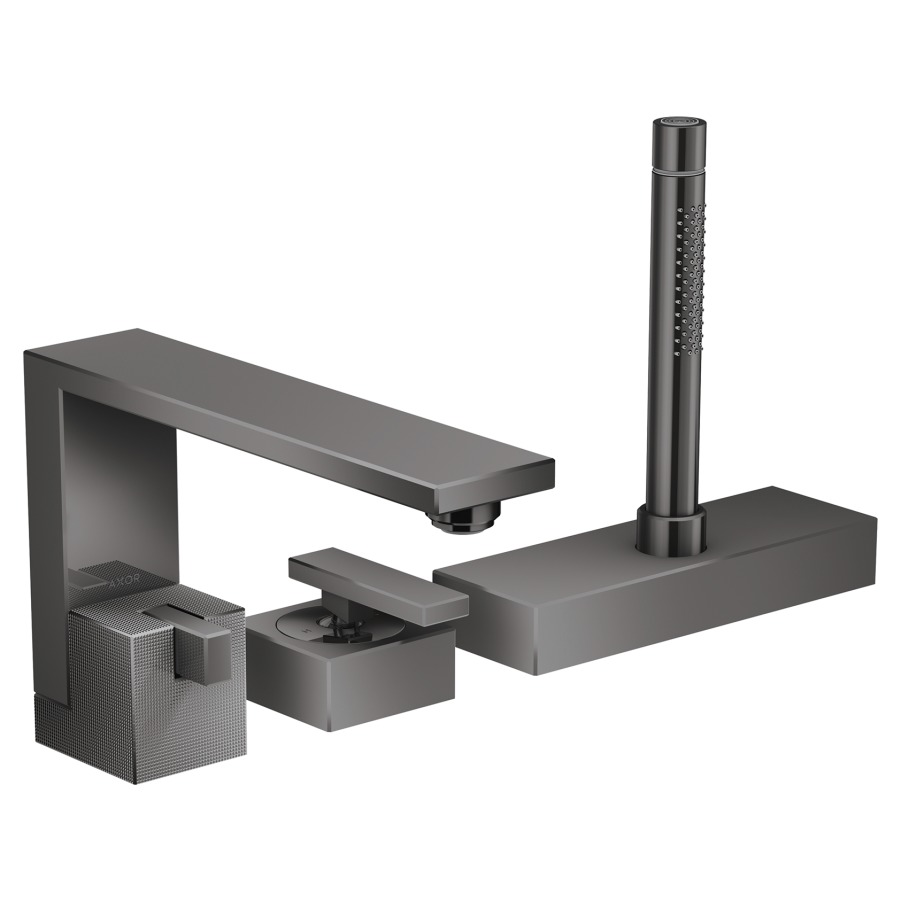 Wannenfüllkombination EDGE
3-Loch, Standeinlauf A 210 mm
Mischer, Handbrause Strahlart
Rain, MonoRain, Fertigset für
Wannenrandmontage, ohne
Einbaukörper 757 020