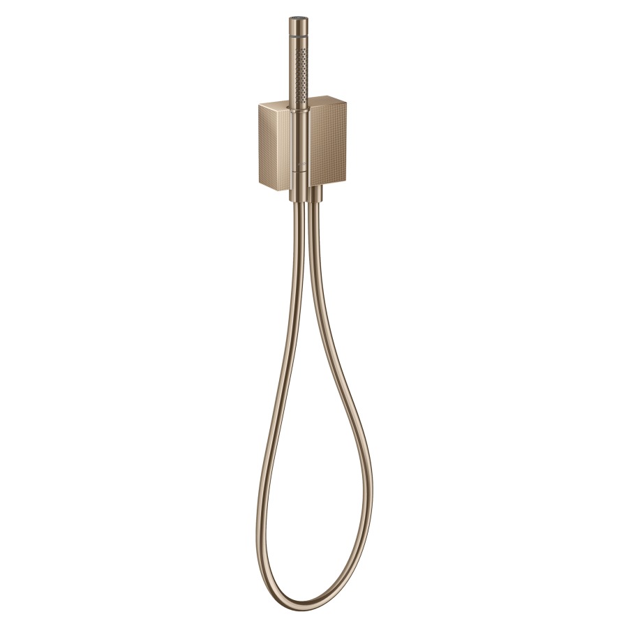 Brausegarnitur EDGE
Stabhandbrause 2jet
Brauseschlauch 125 cm
Brausehalter, Schlauchan-
schluss