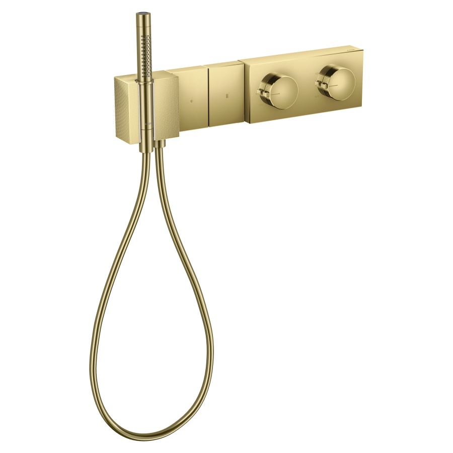 Thermostatmodul EDGE SELECT
470/100 UP Endmontageset
für Steuerung von 2
Verbrauchern, Brausehalter
Stabhandbrause, Brauseschlauch
ohne Einbaukörper 757 039