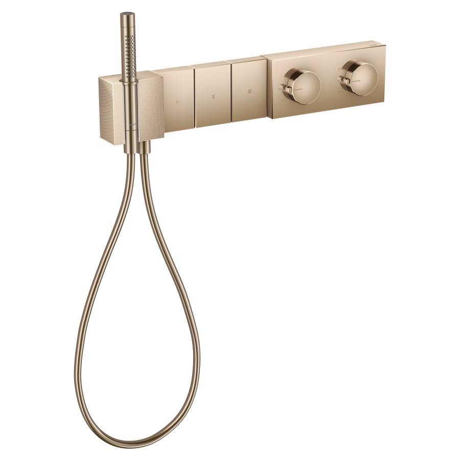 Thermostatmodul EDGE SELECT
540/100 UP Endmontageset
für Steuerung von 3
Verbrauchern, Brausehalter
Stabhandbrause, Brauseschlauch
ohne Einbaukörper 757 040