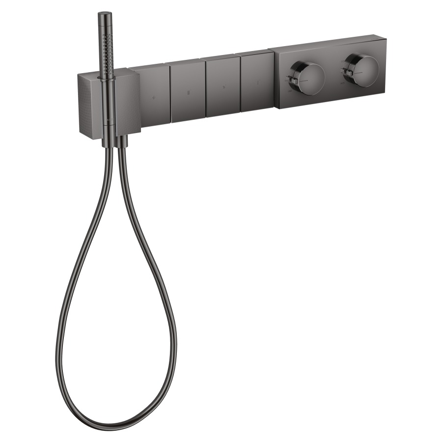 Thermostatmodul EDGE SELECT
610/100 UP Endmontageset
für Steuerung von 4
Verbrauchern, Brausehalter
Stabhandbrause, Brauseschlauch
ohne Einbaukörper 757 041