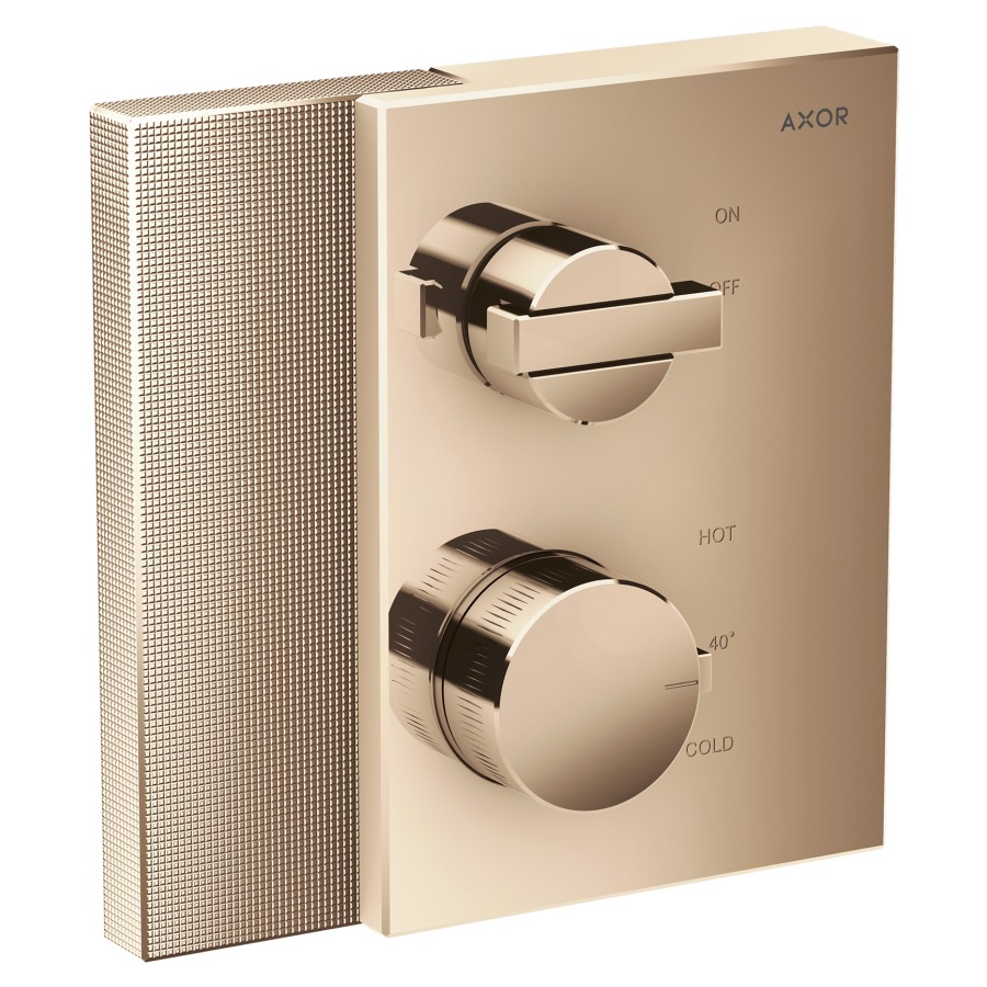 Thermostat EDGE UP
Endmontageset
17,2 x 17,2 cm
zur Steuerung von 1
Verbraucher, mit Absperrventil
Durchflussmenge 25 l/min
ohne Einbaukörper 757 011