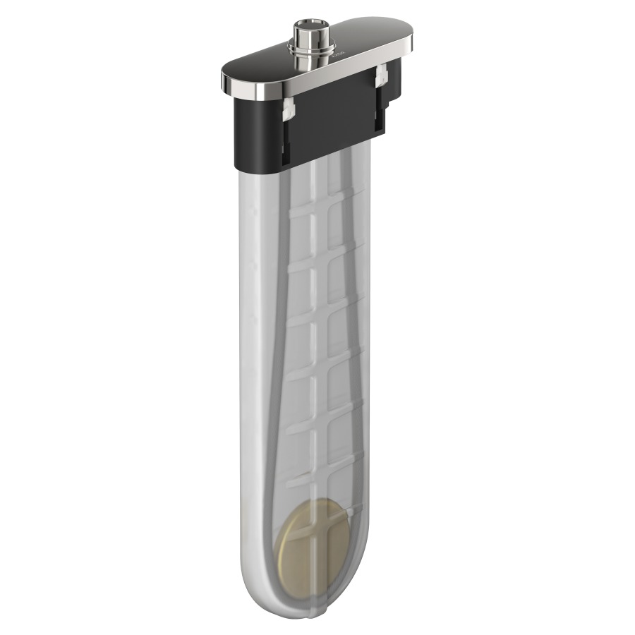 Fertigset AXOR OVAL sBox
Schlauchbox, Brauseschlauch
für Wannenrand- oder
Fliesenmontage, ohne
Einbaukörper 757 046 und
Zubehör 757 047/048