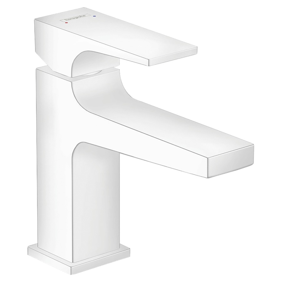 Mélangeur de lavabo METROPOL
100, S 127 mm, goulot fixe
avec vidage Push-Open, débit
5 l/min, groupe acoustique I
