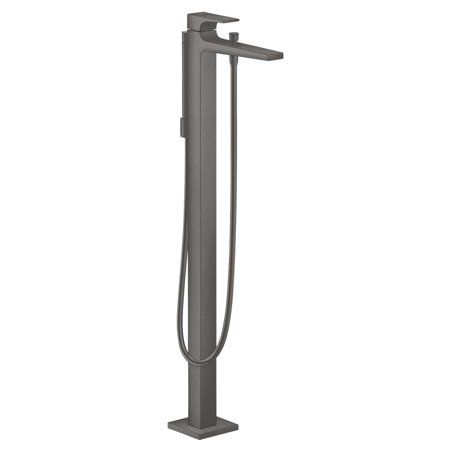 Mélangeur de bain METROPOL
S 235 mm, goulot fixe
H jusqu'à aérateur 815-895 mm
avec colonne pour montage à
pose libre, douche à main
Starck, tuyau de douche 125 cm
débit 21 l/min, sans corps à
encastrer 758 415
