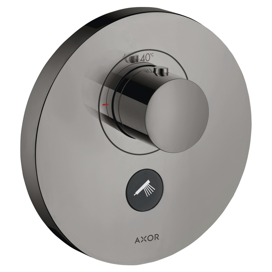 Thermostat SHOWERSELECT
ROUND UP, Endmontageset
Highflow, D 17 cm, Drucktasten
zur Steuerung von 1
Verbraucher, Druchflussmenge
Brause 30 l/min, Durchfluss-
menge oberer Abgang 59 l/min
ohne Einbaukörper 757 011
