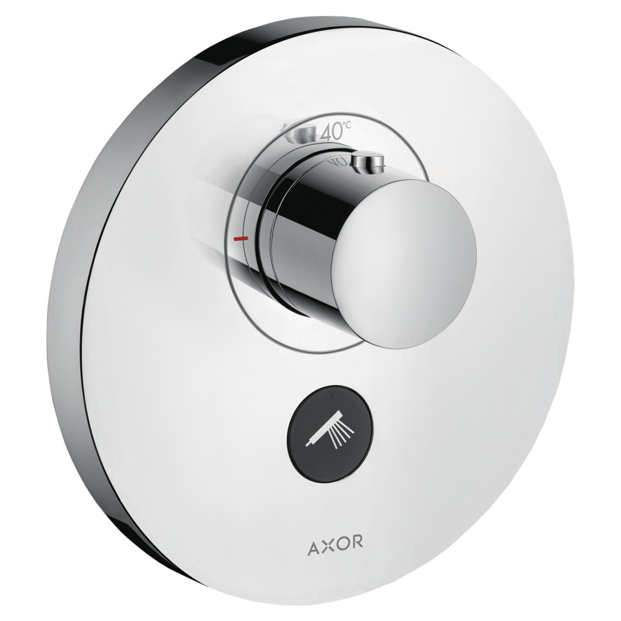 Thermostat SHOWERSELECT
ROUND UP, Endmontageset
Highflow, D 17 cm, Drucktasten
zur Steuerung von 1
Verbraucher, Druchflussmenge
Brause 30 l/min, Durchfluss-
menge oberer Abgang 59 l/min
ohne Einbaukörper 757 011