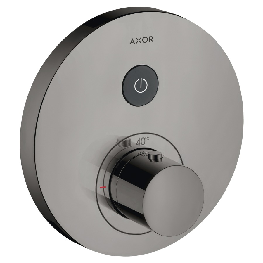 Thermostat SHOWERSELECT
ROUND UP, Endmontageset
D 17 cm, Drucktasten, zur
Steuerung von 1 Verbraucher
Durchflussmenge 26 l/min
ohne Einbaukörper 757 011