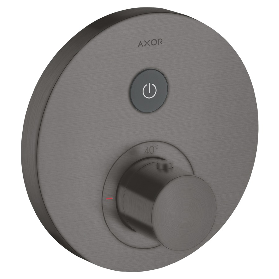 Thermostat SHOWERSELECT
ROUND UP, Endmontageset
D 17 cm, Drucktasten, zur
Steuerung von 1 Verbraucher
Durchflussmenge 26 l/min
ohne Einbaukörper 757 011