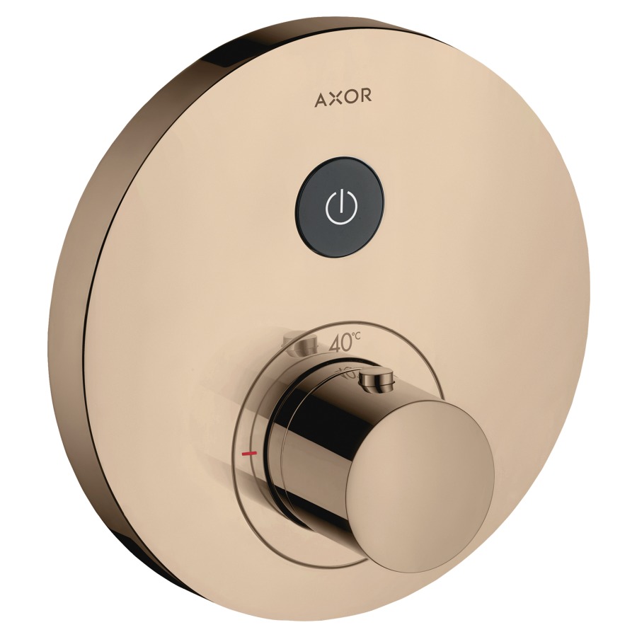 Thermostat SHOWERSELECT
ROUND UP, Endmontageset
D 17 cm, Drucktasten, zur
Steuerung von 1 Verbraucher
Durchflussmenge 26 l/min
ohne Einbaukörper 757 011