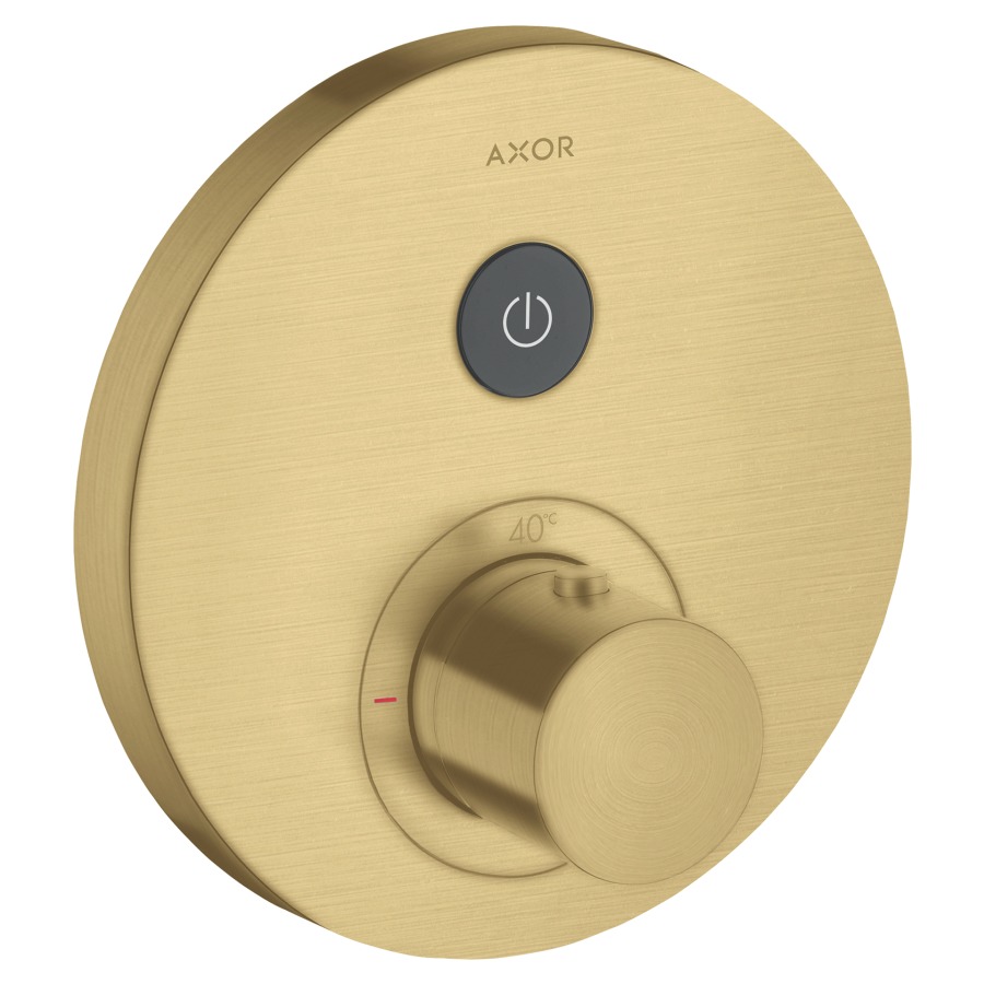 Thermostat SHOWERSELECT
ROUND UP, Endmontageset
D 17 cm, Drucktasten, zur
Steuerung von 1 Verbraucher
Durchflussmenge 26 l/min
ohne Einbaukörper 757 011