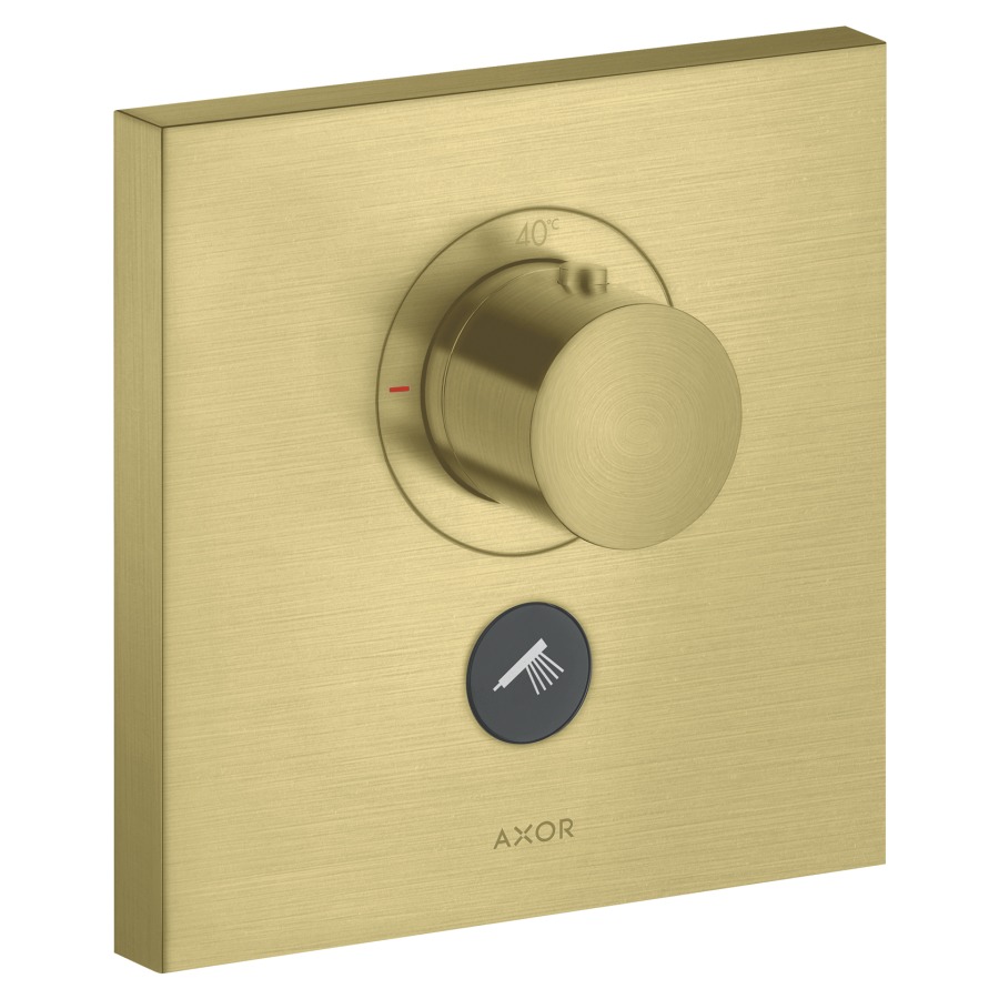 Thermostat SHOWERSELECT
SQUARE UP, Endmontageset
Highflow, 17 x 17 cm, Druck-
tasten, zur Steuerung von 1
Verbraucher, Durchflussmenge
Brause 30 l/min, Durchfluss-
menge oberer Abgang 59 l/min
ohne Einbaukörper 757 011