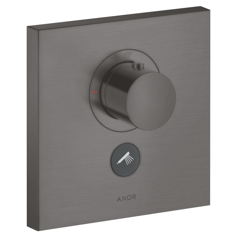 Thermostat SHOWERSELECT
SQUARE UP, Endmontageset
Highflow, 17 x 17 cm, Druck-
tasten, zur Steuerung von 1
Verbraucher, Durchflussmenge
Brause 30 l/min, Durchfluss-
menge oberer Abgang 59 l/min
ohne Einbaukörper 757 011