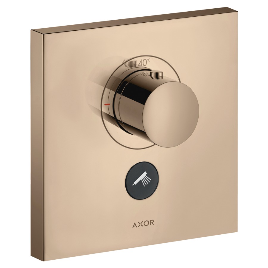Thermostat SHOWERSELECT
SQUARE UP, Endmontageset
Highflow, 17 x 17 cm, Druck-
tasten, zur Steuerung von 1
Verbraucher, Durchflussmenge
Brause 30 l/min, Durchfluss-
menge oberer Abgang 59 l/min
ohne Einbaukörper 757 011