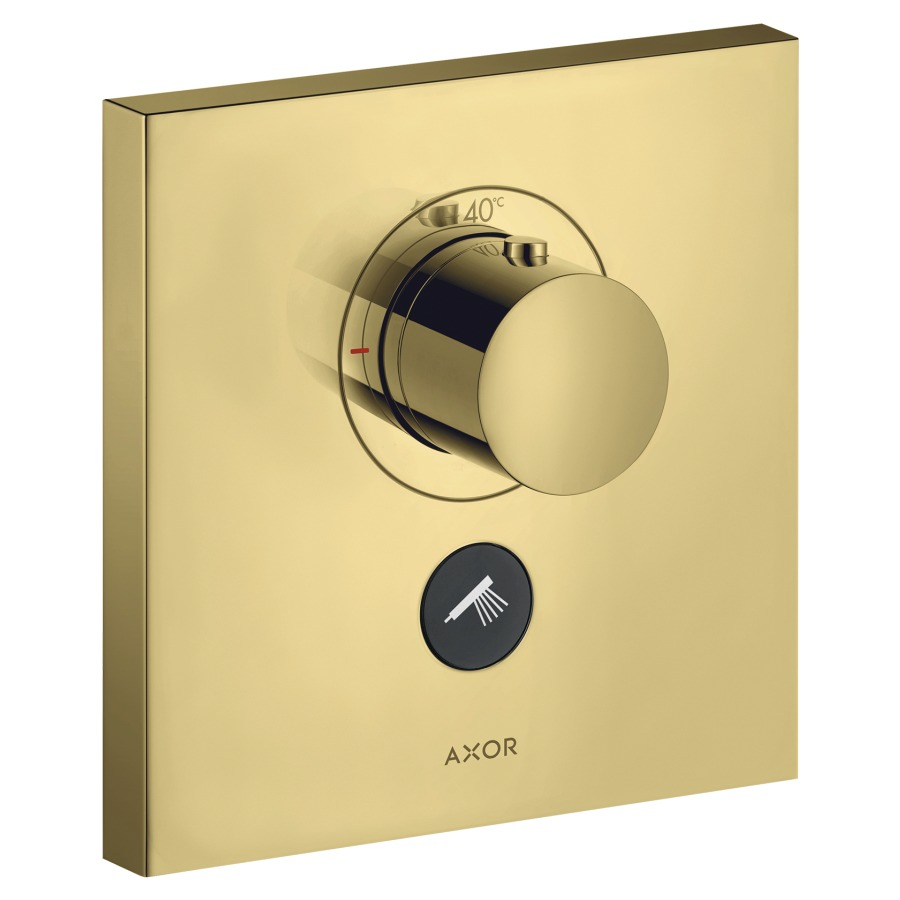 Thermostat SHOWERSELECT
SQUARE UP, Endmontageset
Highflow, 17 x 17 cm, Druck-
tasten, zur Steuerung von 1
Verbraucher, Durchflussmenge
Brause 30 l/min, Durchfluss-
menge oberer Abgang 59 l/min
ohne Einbaukörper 757 011