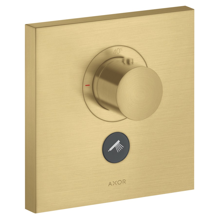 Thermostat SHOWERSELECT
SQUARE UP, Endmontageset
Highflow, 17 x 17 cm, Druck-
tasten, zur Steuerung von 1
Verbraucher, Durchflussmenge
Brause 30 l/min, Durchfluss-
menge oberer Abgang 59 l/min
ohne Einbaukörper 757 011