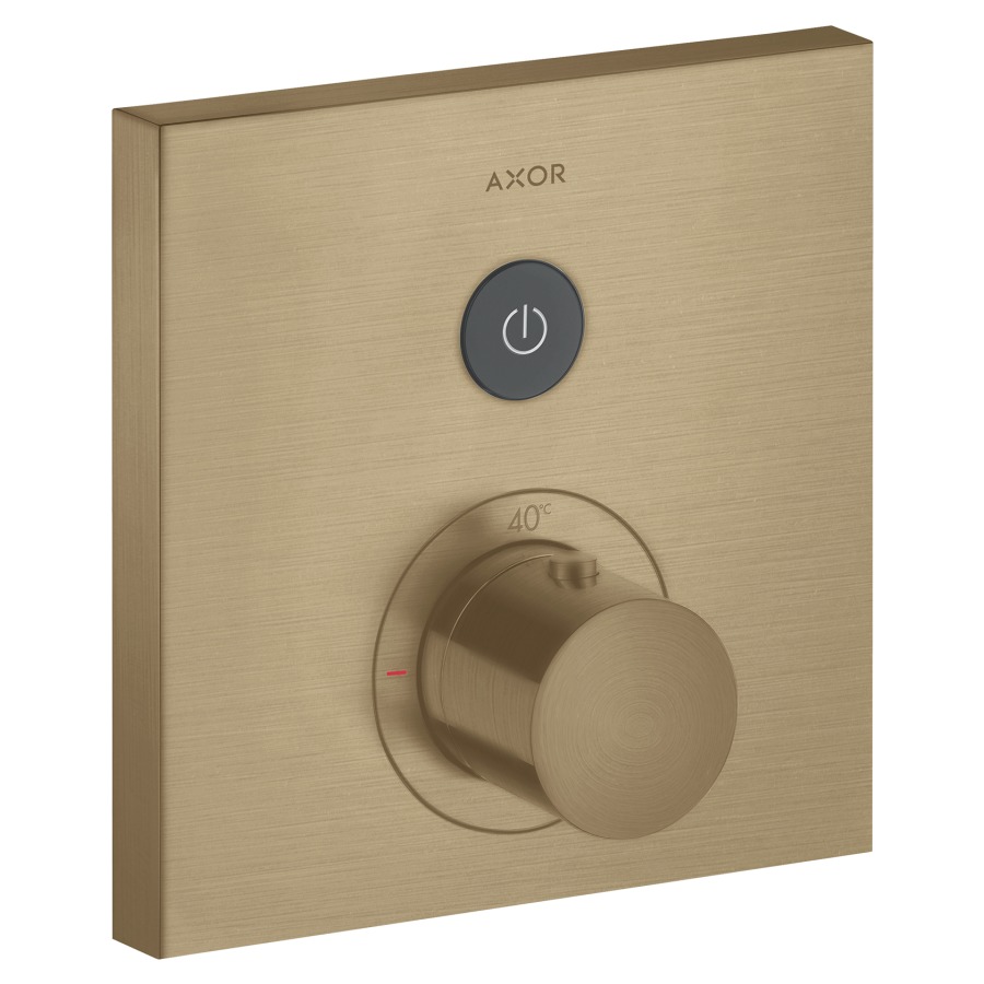 Thermostat SHOWERSELECT
SQUARE UP, Endmontageset
17 x 17 cm, Drucktasten, zur
Steuerung von 1 Verbraucher
Durchflussmenge 26 l/min
ohne Einbaukörper 757 011