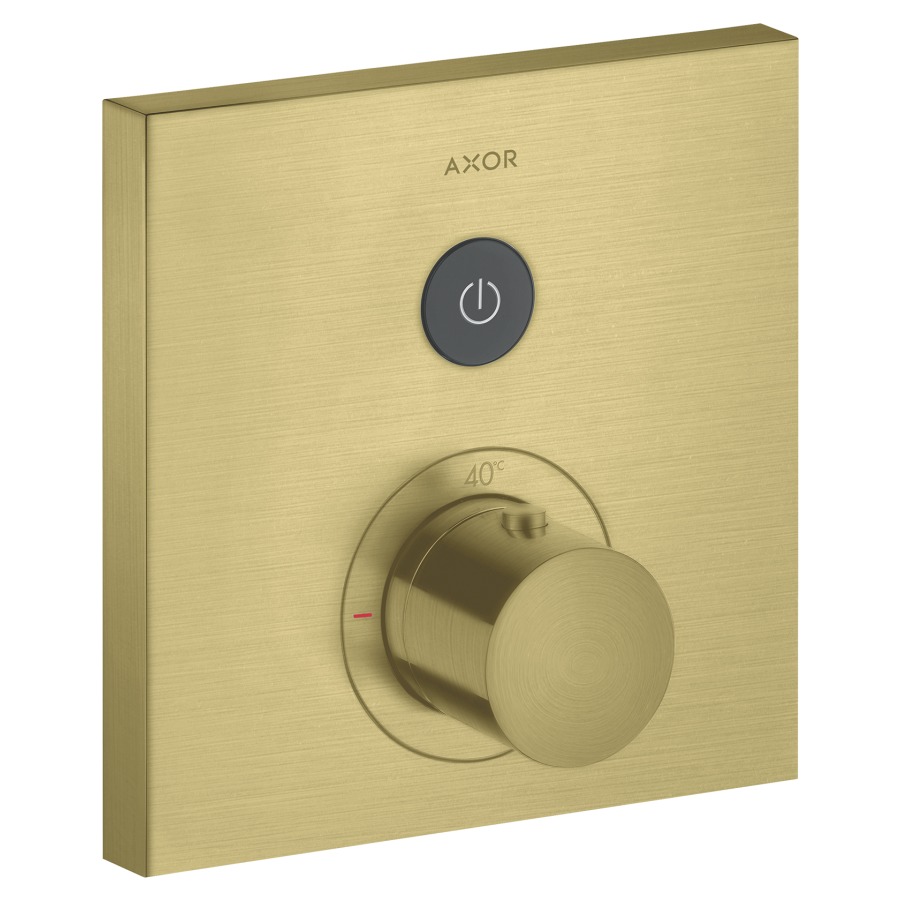 Thermostat SHOWERSELECT
SQUARE UP, Endmontageset
17 x 17 cm, Drucktasten, zur
Steuerung von 1 Verbraucher
Durchflussmenge 26 l/min
ohne Einbaukörper 757 011