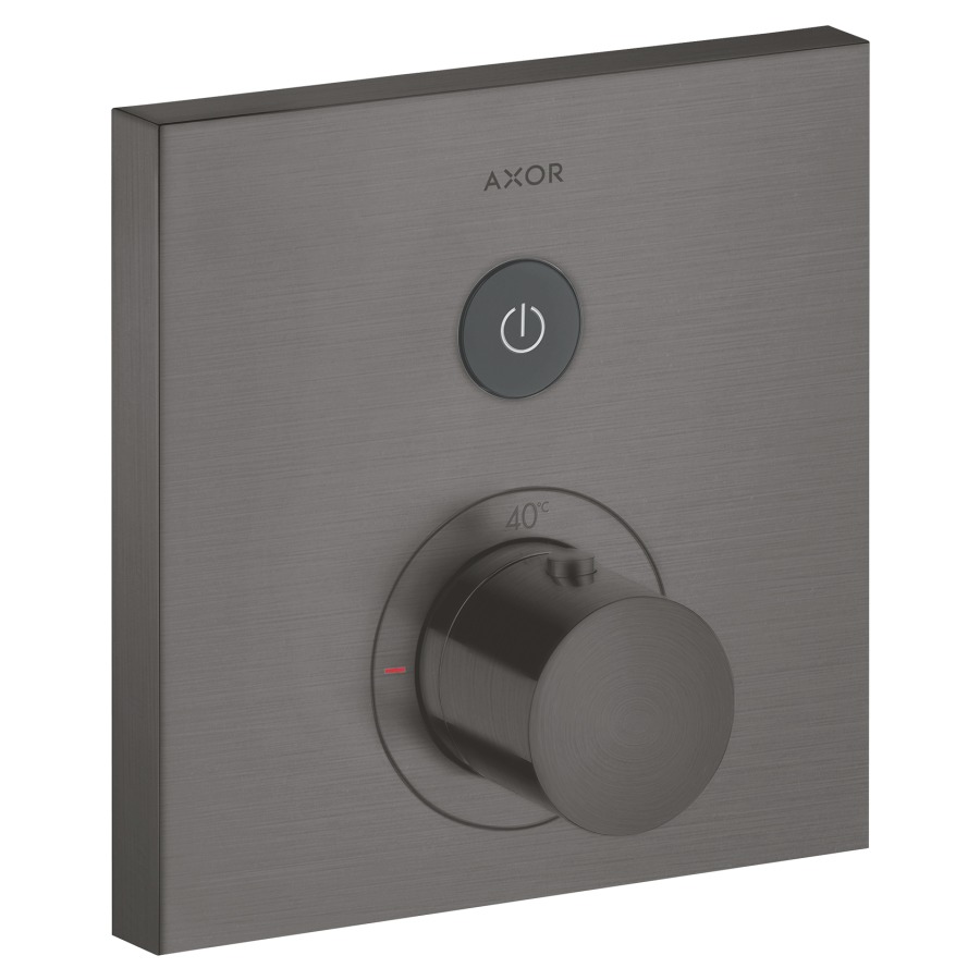 Thermostat SHOWERSELECT
SQUARE UP, Endmontageset
17 x 17 cm, Drucktasten, zur
Steuerung von 1 Verbraucher
Durchflussmenge 26 l/min
ohne Einbaukörper 757 011
