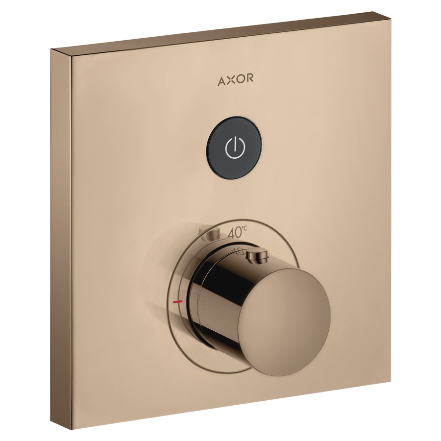 Thermostat SHOWERSELECT
SQUARE UP, Endmontageset
17 x 17 cm, Drucktasten, zur
Steuerung von 1 Verbraucher
Durchflussmenge 26 l/min
ohne Einbaukörper 757 011