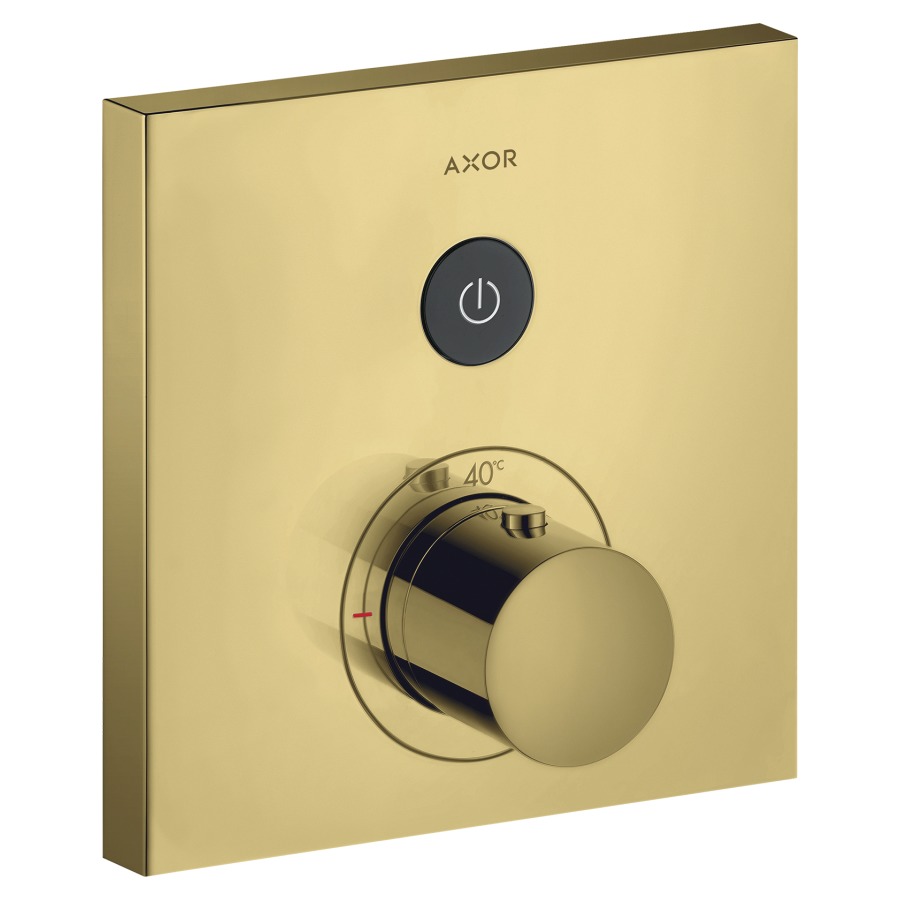 Thermostat SHOWERSELECT
SQUARE UP, Endmontageset
17 x 17 cm, Drucktasten, zur
Steuerung von 1 Verbraucher
Durchflussmenge 26 l/min
ohne Einbaukörper 757 011