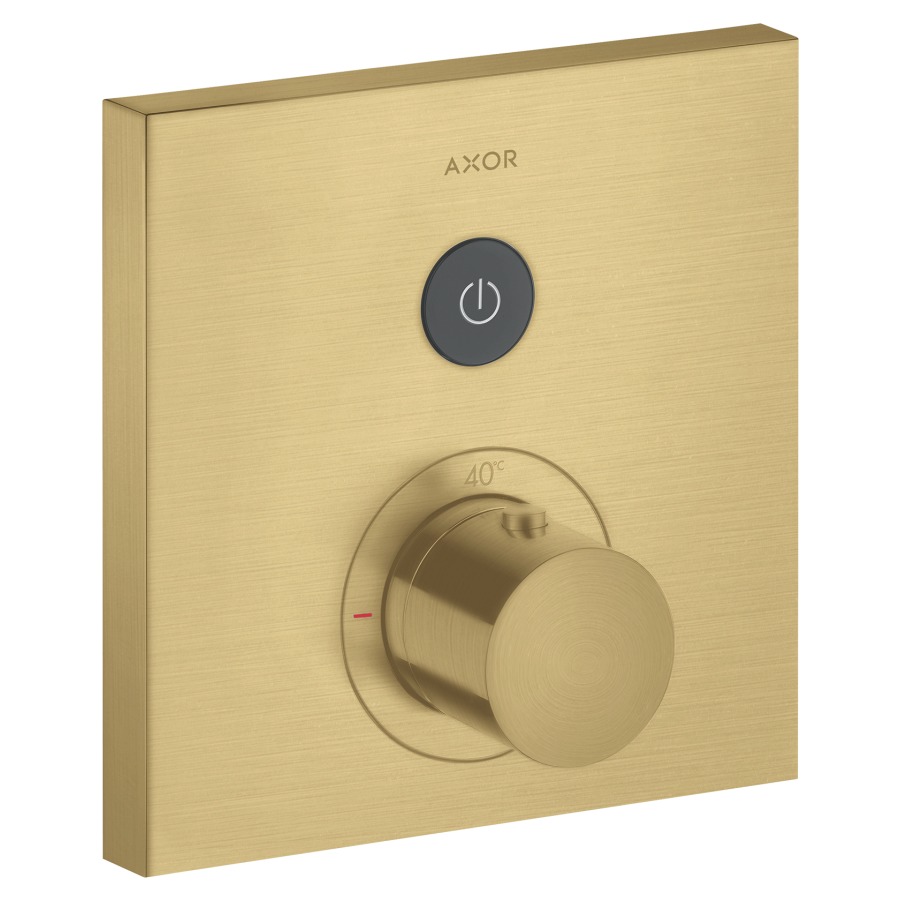 Thermostat SHOWERSELECT
SQUARE UP, Endmontageset
17 x 17 cm, Drucktasten, zur
Steuerung von 1 Verbraucher
Durchflussmenge 26 l/min
ohne Einbaukörper 757 011