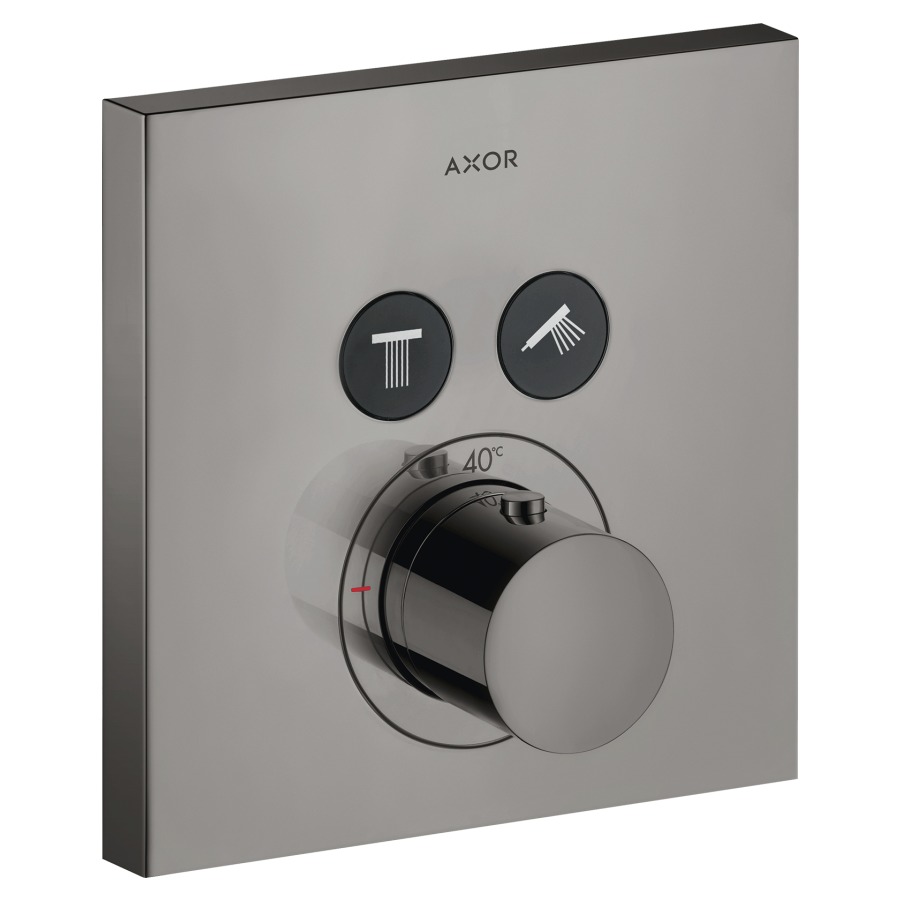 Thermostat SHOWERSOLUTIONS UP
Endmontageset
17 x 17 cm, Drucktasten, zur
Steuerung von 2 Verbrauchern
Durchflussmenge 26 l/min
ohne Einbaukörper 757 011
