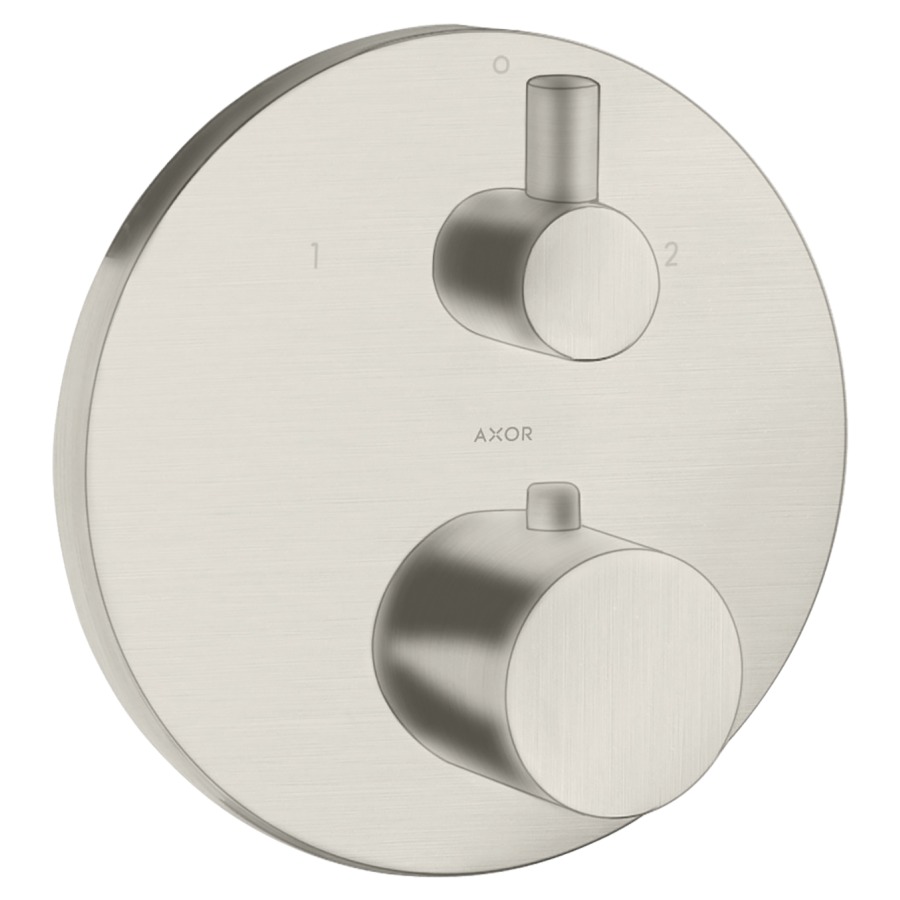 Thermostat UNO2
Endmontageset, D 17 cm
mit Absperr- und Umstellventil
Zero-Griffe, ohne Einbaukörper
757 011, Durchflussmenge 30
l/min, Geräuschgruppe I