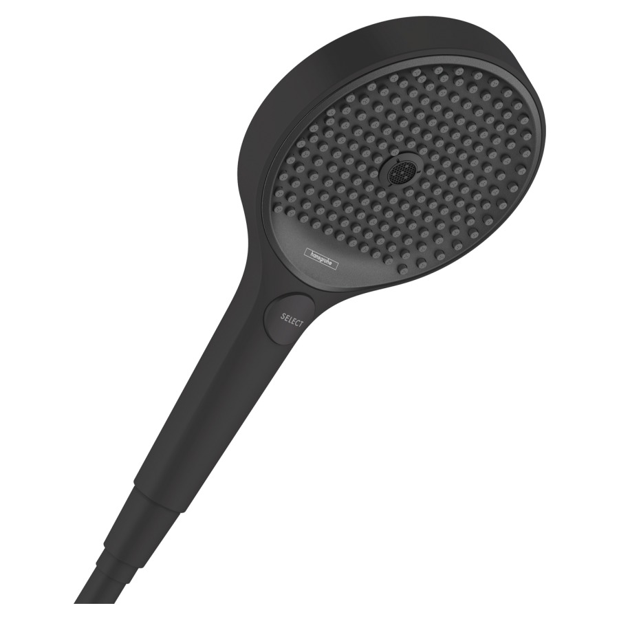 Douche à main RAINFINITY 130
EcoSmart, 3jet, Quick Clean
D 13 cm, changement de jet via
le bouton Select, PowderRain/
Intense PowderRain/MonoRain
débit 9 l/min