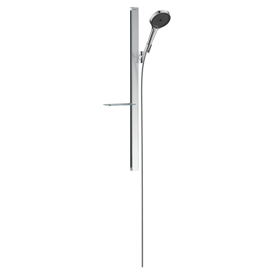 Garniture de douche RAINFINITY
130, 3jet, PowderRain/Intense
PowderRain/MonoRain
glissière de douche 90 cm
tuyau de douche 160 cm
support de douche, tablette en
verre sécurit
