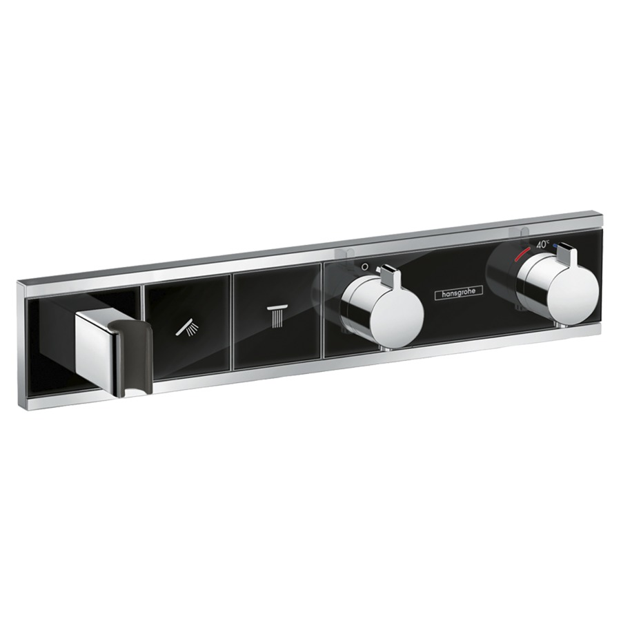 Module Thermostat RAINSELECT
UP, set de montage final
thermostat avec robinet
d'arrêt et Select-Button pour
la commande de 2 sorties
support de douche avec
raccordement de tuyau
débit 26 l/min, sans corps à
encastrer 757 024
groupe acoustique I