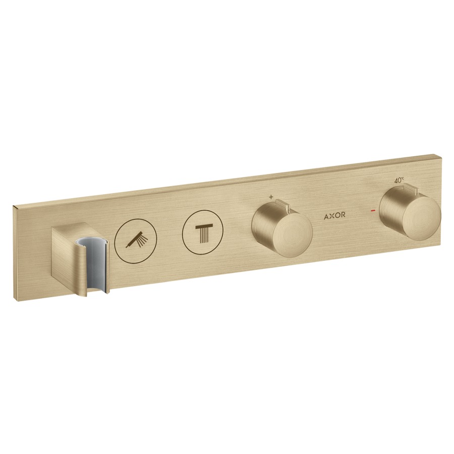 Thermostatmodul SHOWER
SOLUTIONS SELECT UP
Endmontageset, für Steuerung
von 2 Verbrauchern, Brause-
halter, Durchflussmenge
26 l/min, ohne Einbaukörper
757 039, Geräuschgruppe I