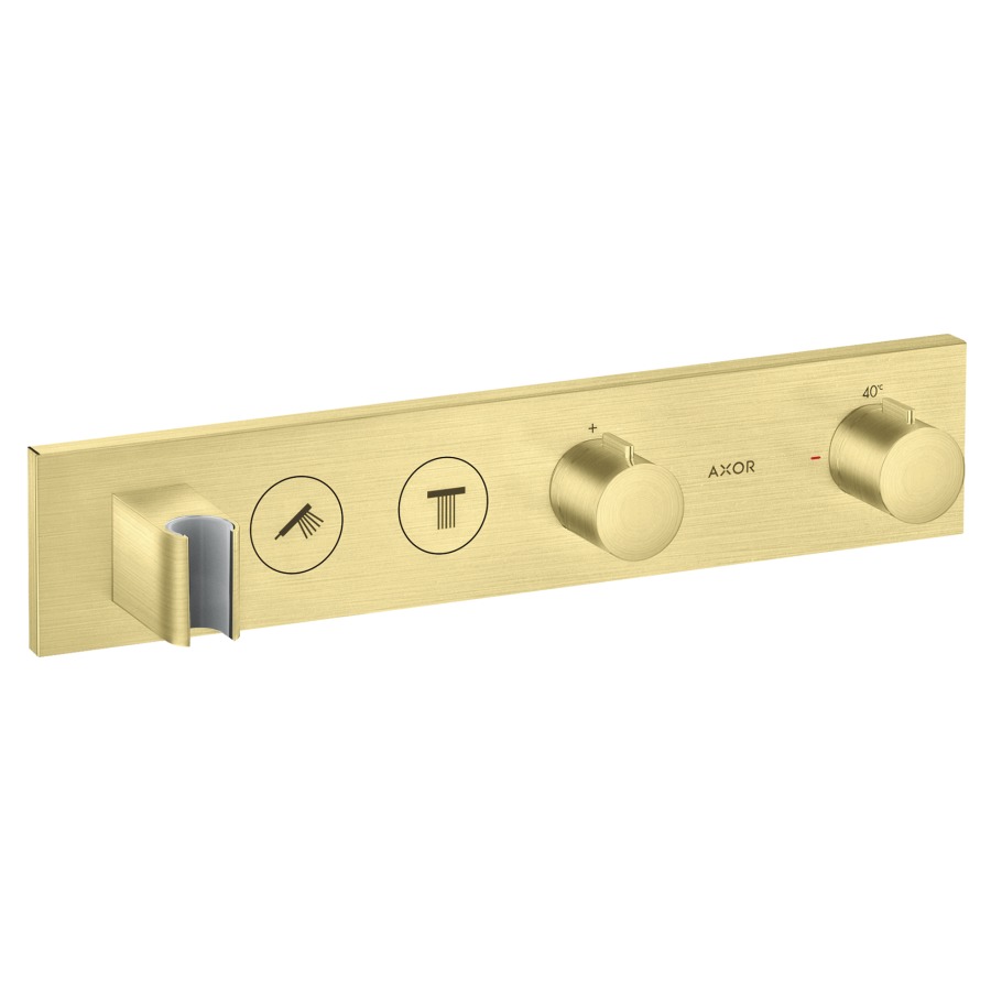 Thermostatmodul SHOWER
SOLUTIONS SELECT UP
Endmontageset, für Steuerung
von 2 Verbrauchern, Brause-
halter, Durchflussmenge
26 l/min, ohne Einbaukörper
757 039, Geräuschgruppe I