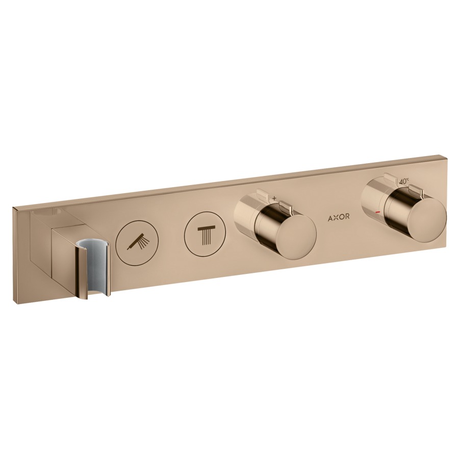 Thermostatmodul SHOWER
SOLUTIONS SELECT UP
Endmontageset, für Steuerung
von 2 Verbrauchern, Brause-
halter, Durchflussmenge
26 l/min, ohne Einbaukörper
757 039, Geräuschgruppe I