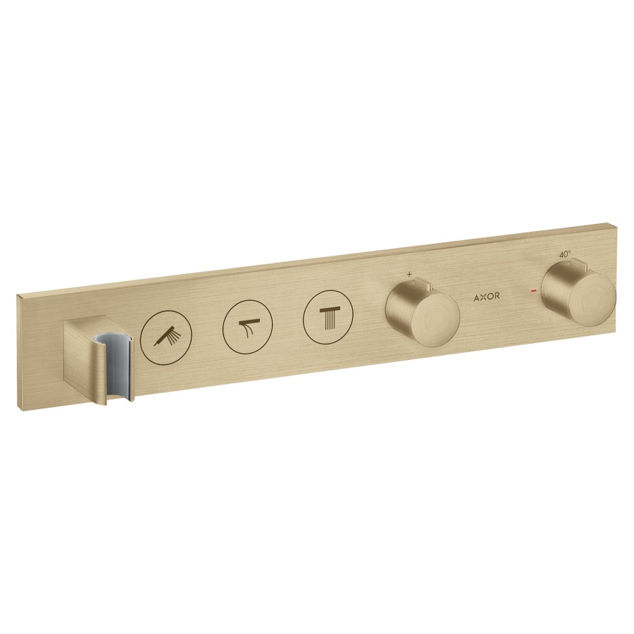 Thermostatmodul SHOWER
SOLUTIONS SELECT UP
Endmontageset, für Steuerung
von 3 Verbrauchern, Brause-
halter, Durchflussmenge
26 l/min, ohne Einbaukörper
757 040, Geräuschgruppe I