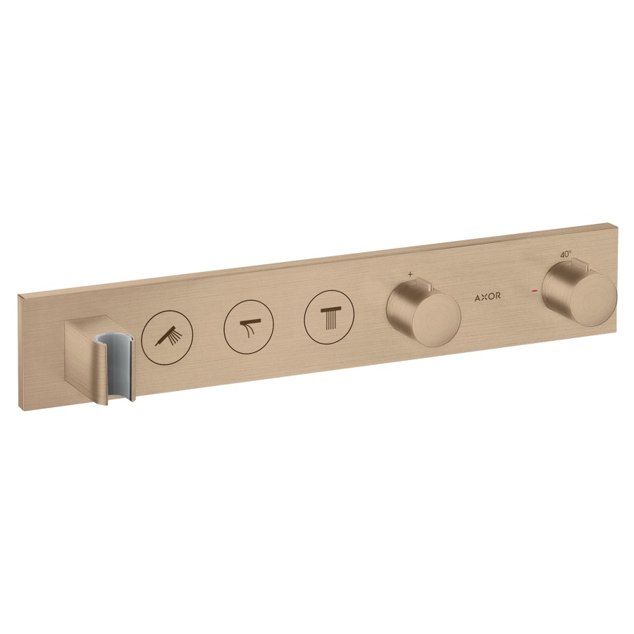 Thermostatmodul SHOWER
SOLUTIONS SELECT UP
Endmontageset, für Steuerung
von 3 Verbrauchern, Brause-
halter, Durchflussmenge
26 l/min, ohne Einbaukörper
757 040, Geräuschgruppe I