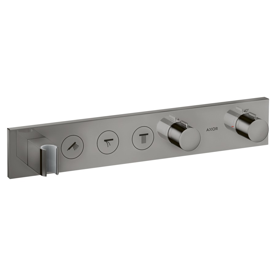 Thermostatmodul SHOWER
SOLUTIONS SELECT UP
Endmontageset, für Steuerung
von 3 Verbrauchern, Brause-
halter, Durchflussmenge
26 l/min, ohne Einbaukörper
757 040, Geräuschgruppe I