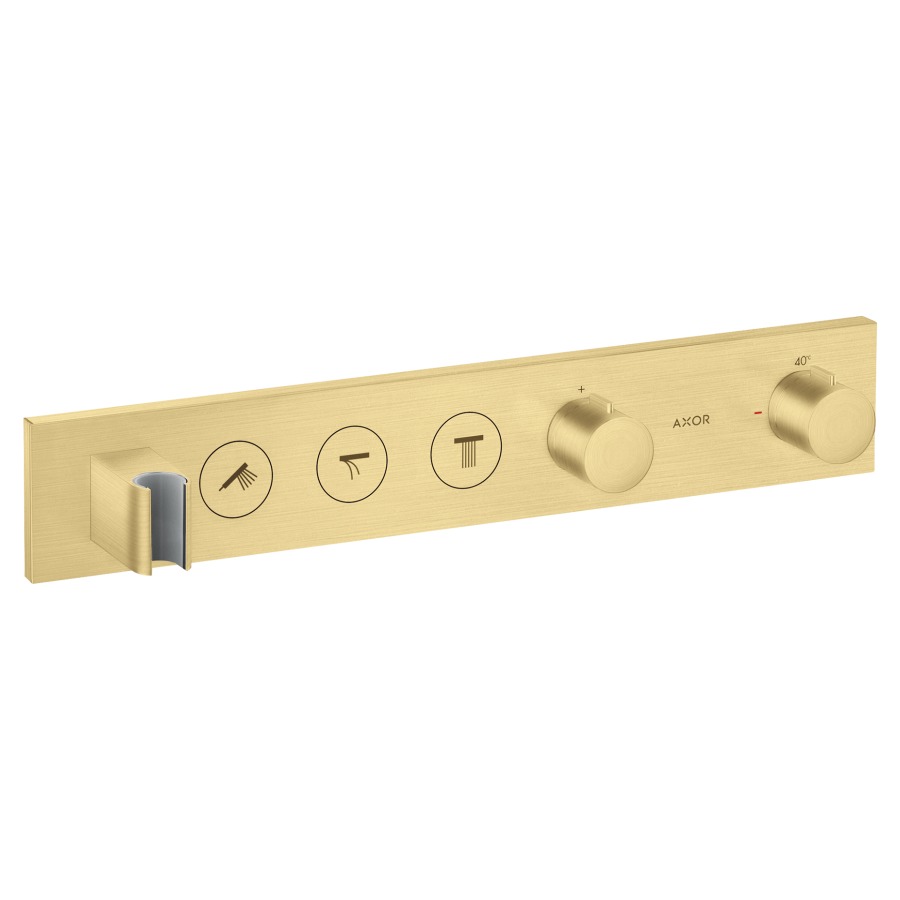 Thermostatmodul SHOWER
SOLUTIONS SELECT UP
Endmontageset, für Steuerung
von 3 Verbrauchern, Brause-
halter, Durchflussmenge
26 l/min, ohne Einbaukörper
757 040, Geräuschgruppe I