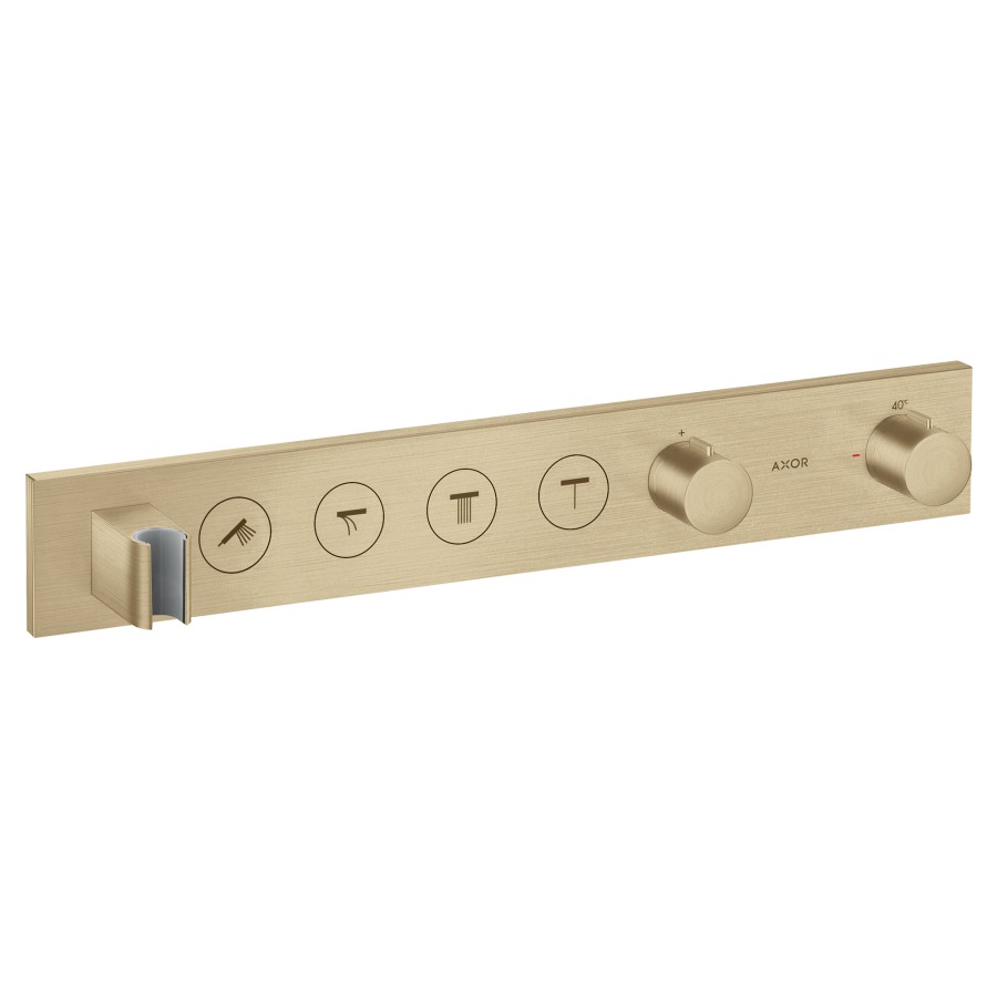 Thermostatmodul SHOWER
SOLUTIONS SELECT UP
Endmontageset, für Steuerung
von 4 Verbrauchern, Brause-
halter, Durchflussmenge
26 l/min, ohne Einbaukörper
757 041, Geräuschgruppe I