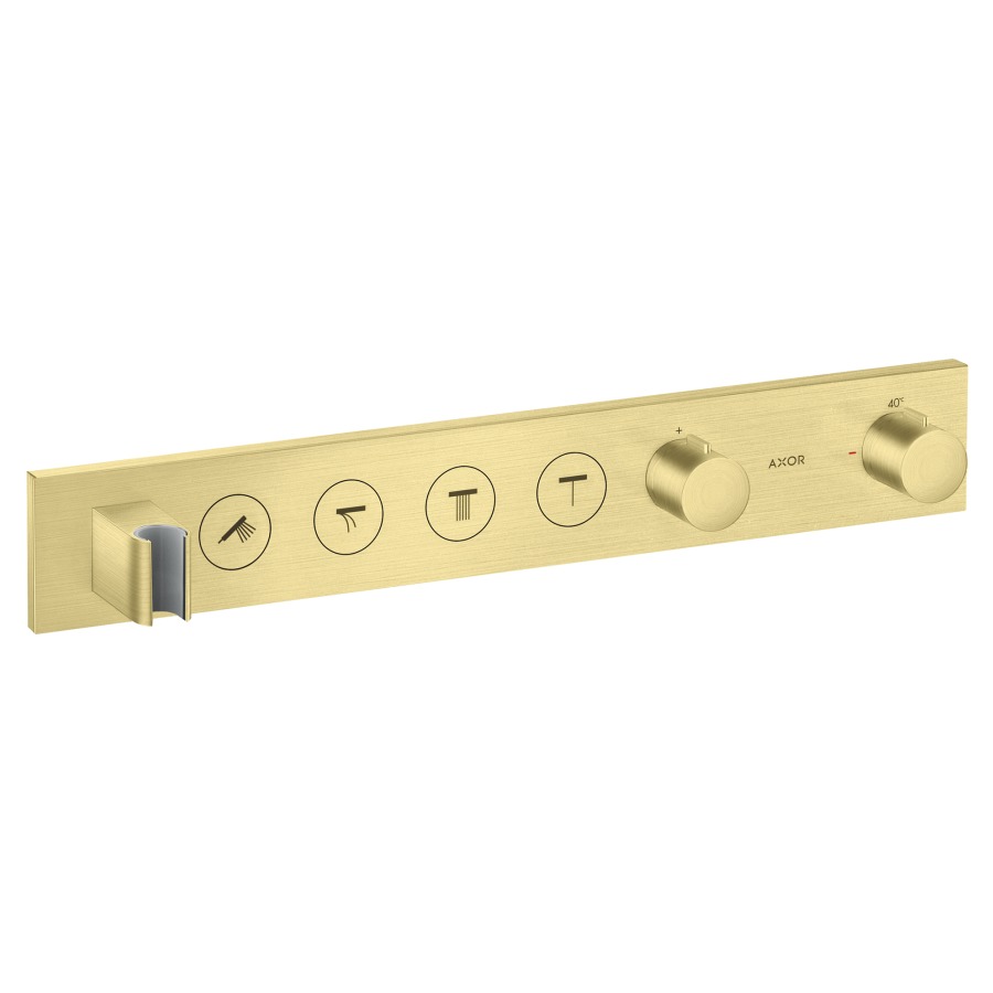 Thermostatmodul SHOWER
SOLUTIONS SELECT UP
Endmontageset, für Steuerung
von 4 Verbrauchern, Brause-
halter, Durchflussmenge
26 l/min, ohne Einbaukörper
757 041, Geräuschgruppe I