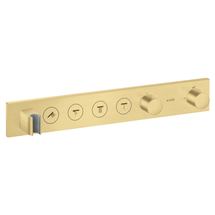 Thermostatmodul SHOWER
SOLUTIONS SELECT UP
Endmontageset, für Steuerung
von 4 Verbrauchern, Brause-
halter, Durchflussmenge
26 l/min, ohne Einbaukörper
757 041, Geräuschgruppe I
